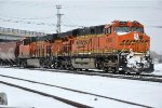 Grain train departs Northtown Yard